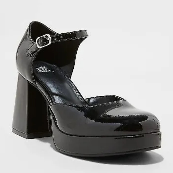 wild fable Shoes - Women's Darcy Black Patent PlatformPumps - Wild Fable